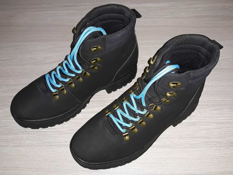 Zimowe buty męskie trekkingowe - czarne - 41