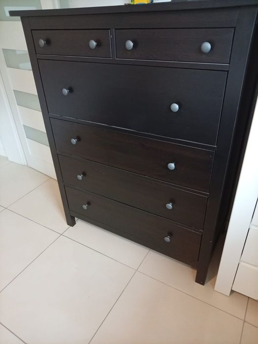 Meble drewniane łóżko + komoda