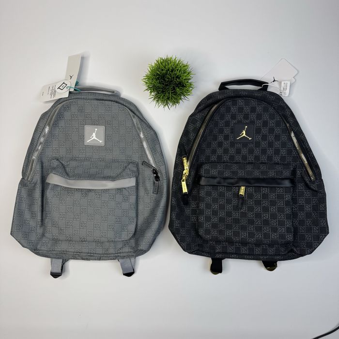 Рюкзак Jordan Monogram, Найк Джордан Монограм чорний, сірий