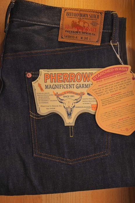 Джинсы Японские Pherrow’s (Размер W34) 50-52 EUR L-XL Selvedge Japan Denim