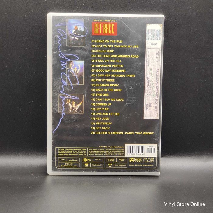 DVD Música - Paul McCartney - Paul McCartney’s Get Back - Ref.MCLE