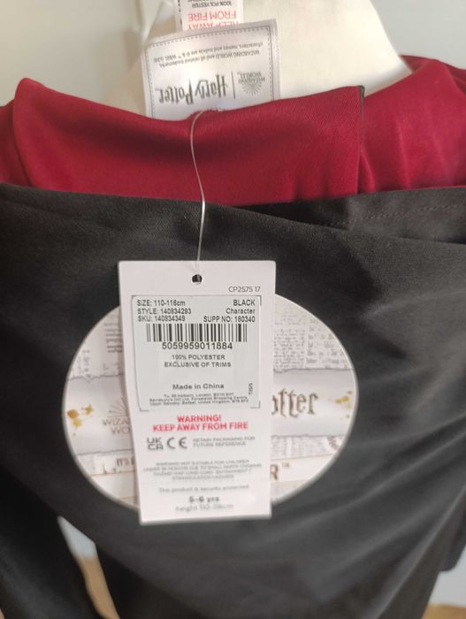 NOWY strój karnawałowy HARRY POTTER GRYFFINDOR halloween 110/116 (2)