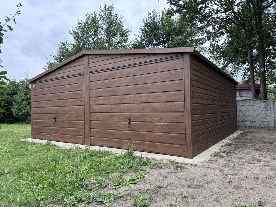 Garaż blaszany drewnopodobny 6x6 6x5,5 6x5,80 7x6 8x6 8x7 8x8
