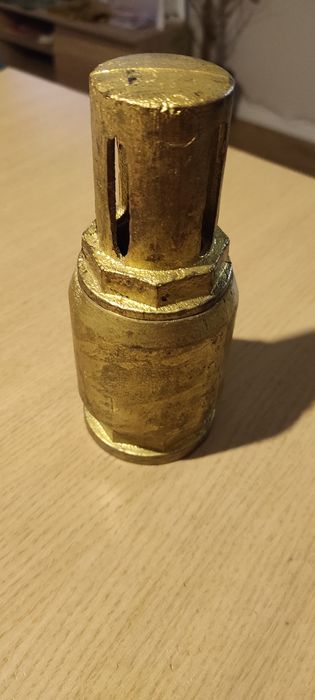 Stary mosiężny zawór odpowietrzająco- spustowy CO ,1 i ½ cala