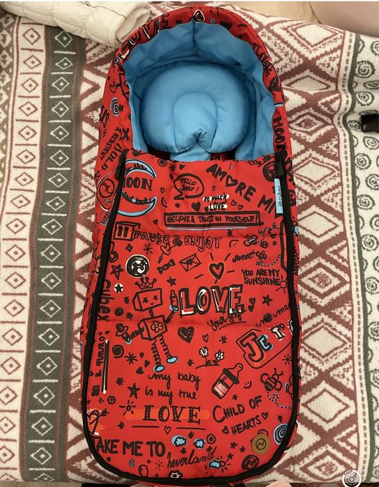 М’який кокон/конверт/Cocoon 1-12м Cybex червоний,Vales4lifeLove