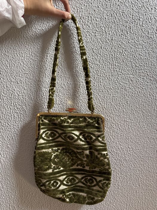 Bolsa de veludo brocado. Vintage