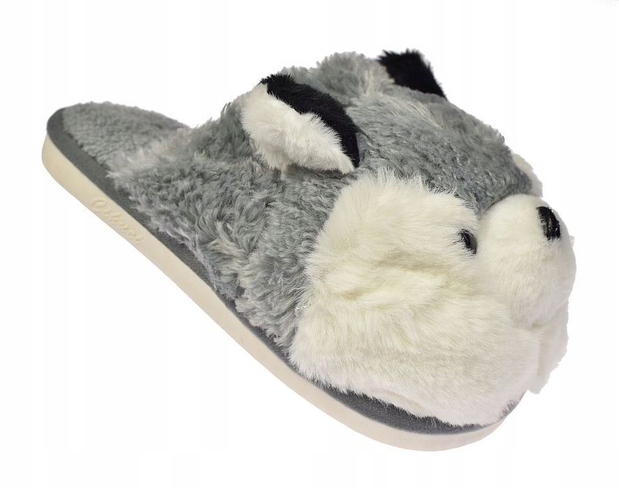 Kapcie zwierzaki pantofle domoweklapki YF-48 GR r. 40/41