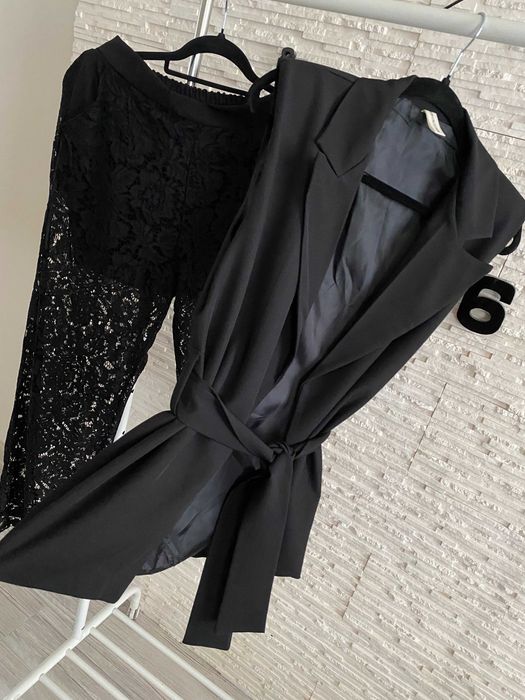 New collection nowy set garnitur kamizelka + spodnie koronka