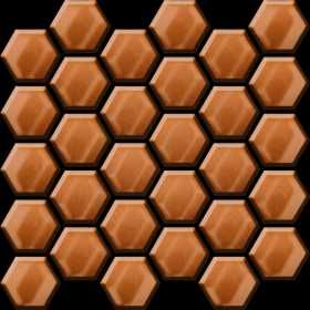 Ceramika Color Copper Glass Hexagon Mosaic 25x25,8