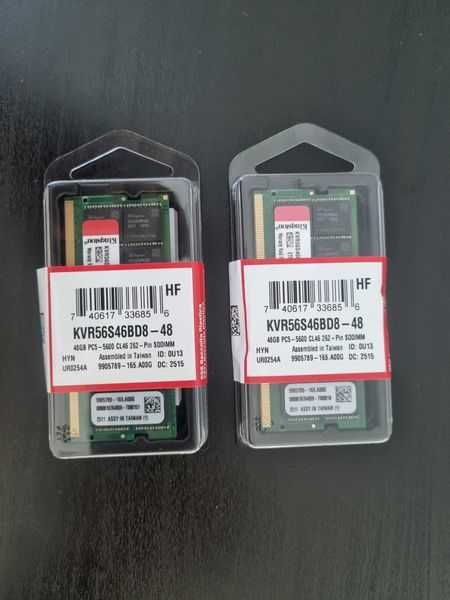 pamiec ram Kingston 2 kosci 48GB = 96gb 5600mhz so-dimm laptop