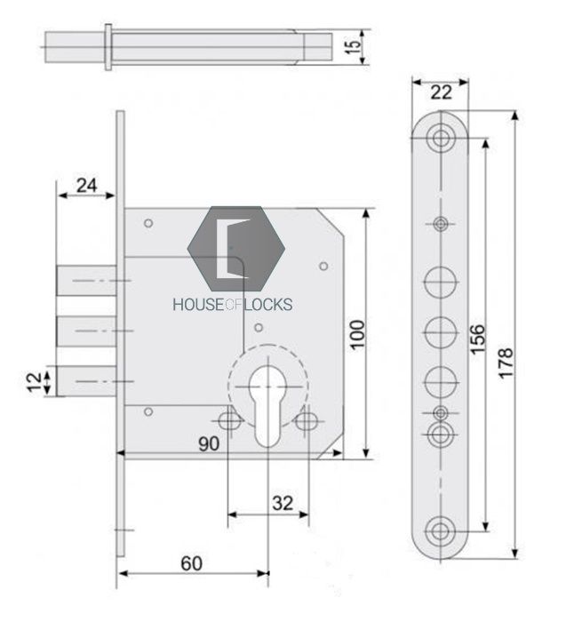 Дверной врезной замок (Цилиндр MUL-T-LOCK INTERACTIVE). Оригинал!