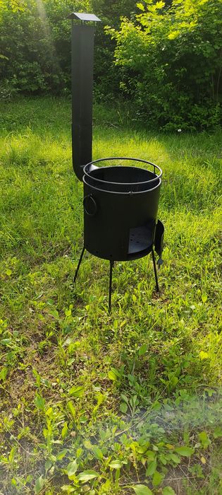 Печка 40см под казан 10-17л.пічка.кухня полевая.печь садовая.буржуйка ...