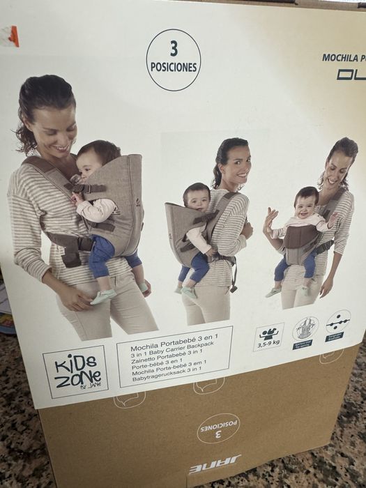 Marsúpio porta-bebés cinza