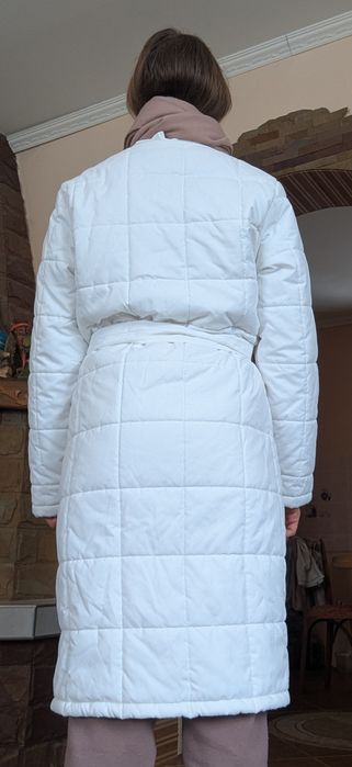 Стьобане демісезонне пальто на кнопках