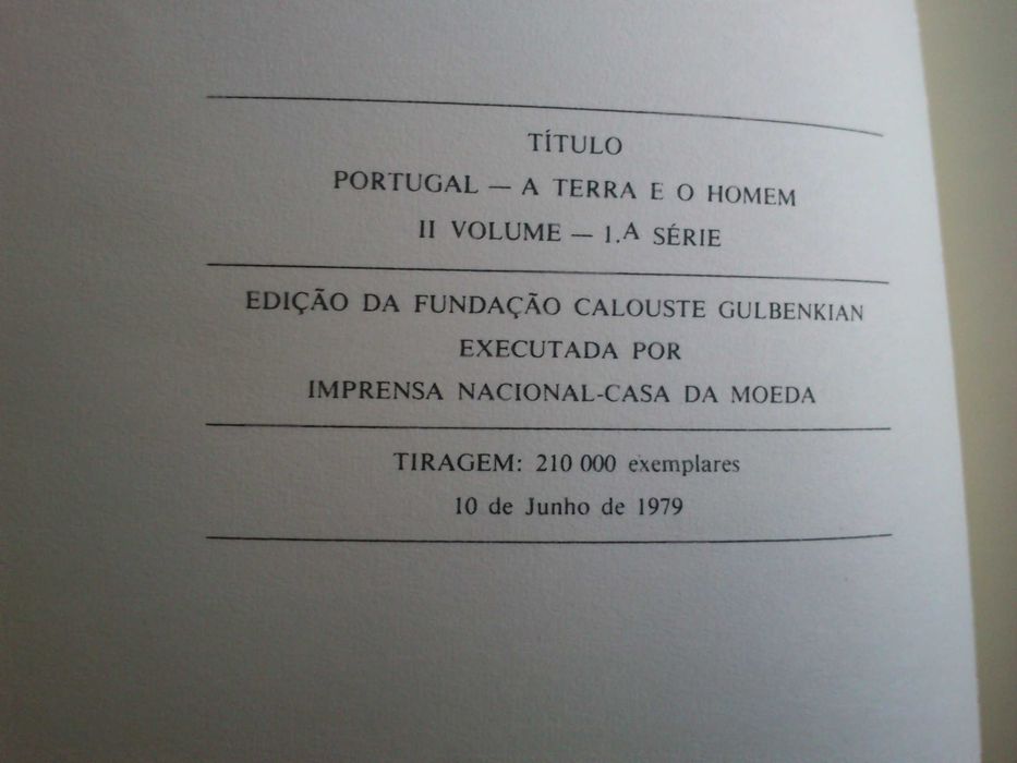 Portugal-A terra e o homem, II volume,1ª série David Mourão Ferreira
