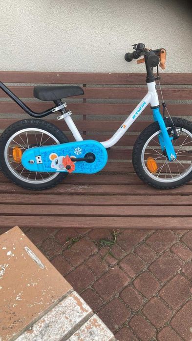 rowerek Btwin biały koła 14 cali