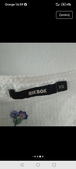 Cropp top z odkrytymi ramionami bluzka krótka 100%bawełny