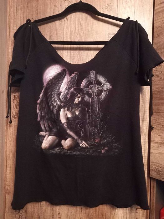 Piękna bluzka z nadrukiem, goth, Spiral, rozm. L