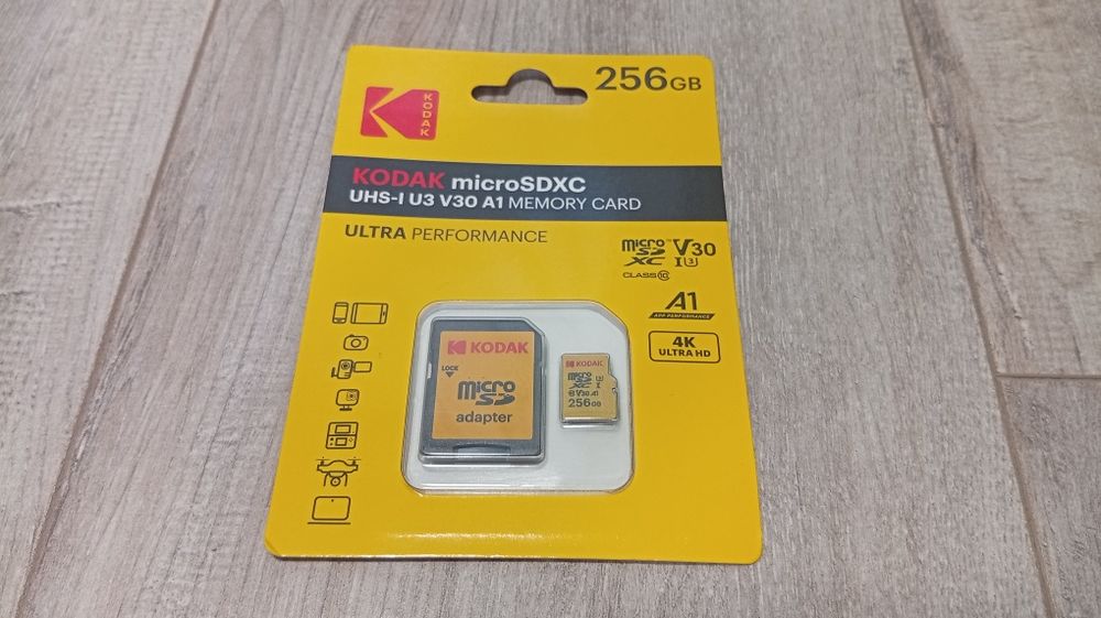 Карта памяти Kodak microSDXC 256GB UHS-I U3 V30 A1