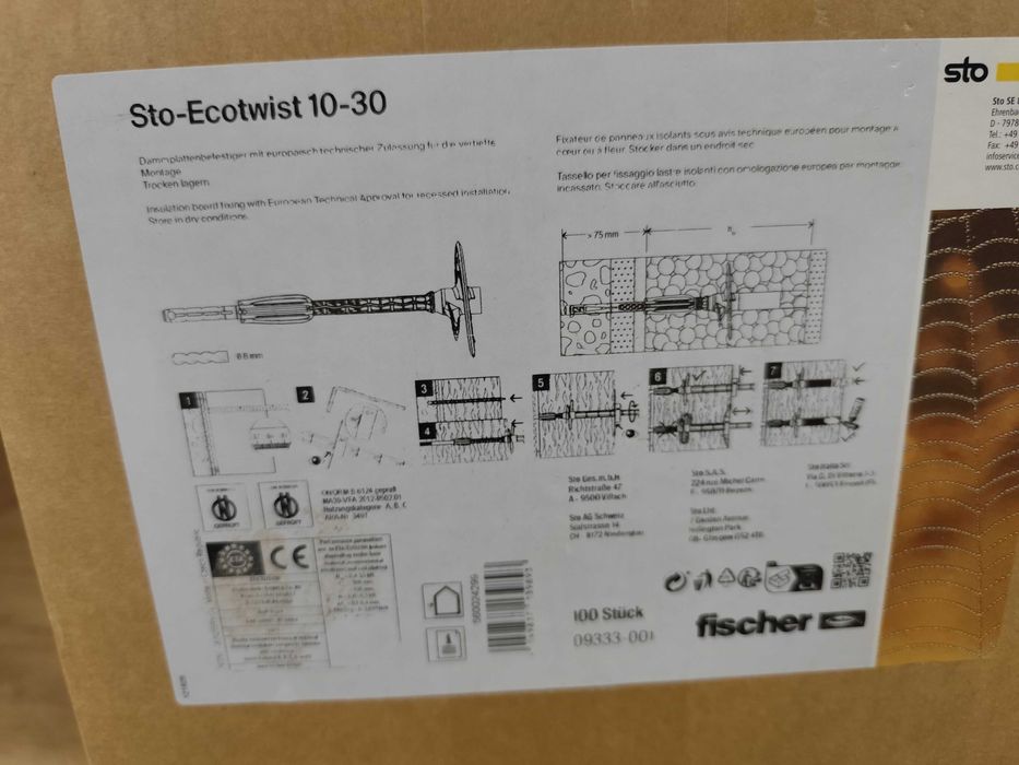 Kołek do styropianu ecotwist 10 30