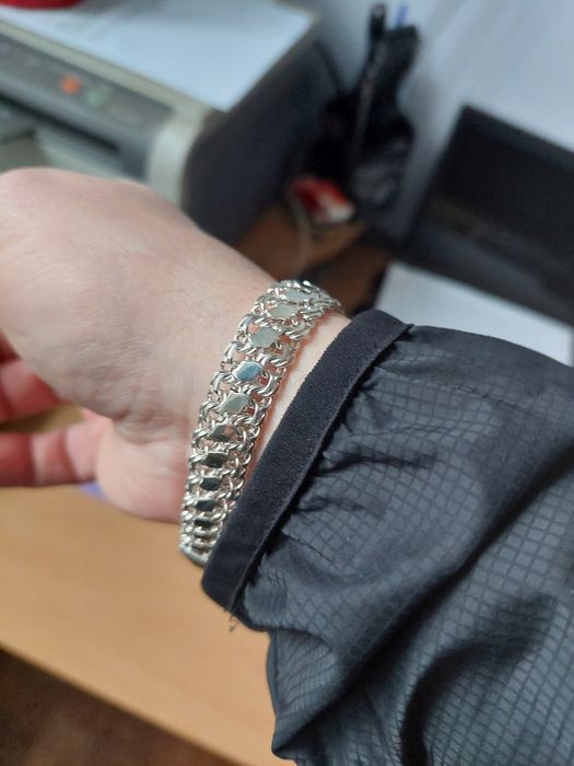 Браслет Срібний 925°.Бісмарк подвійний.