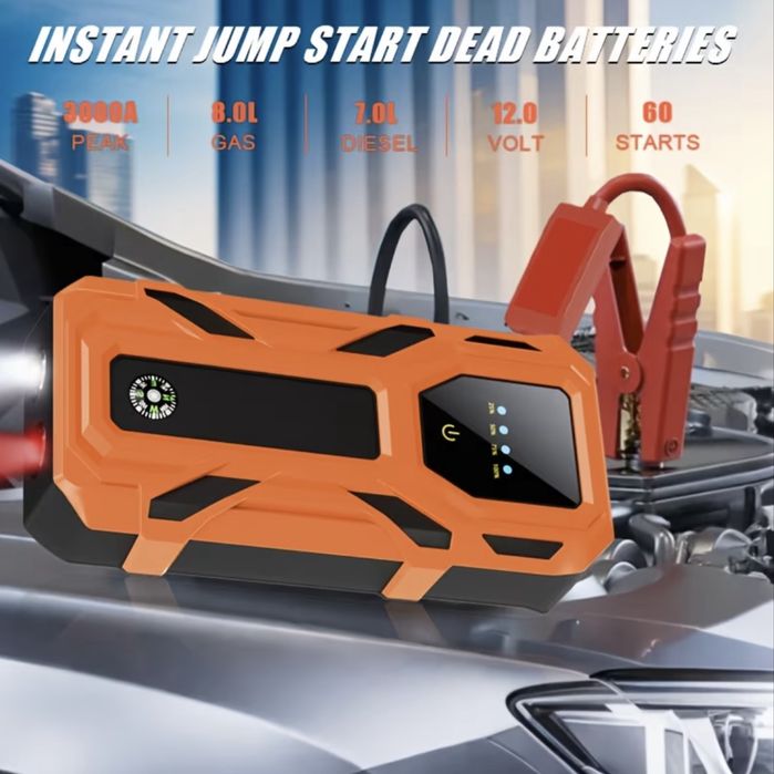 Бустер для запуска авто + повер банк на 2 виходи