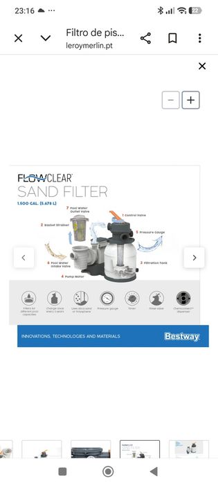 Bomba de filtro de areia Bestway Flowclear