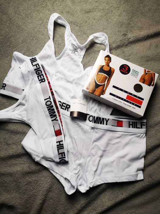 3pak Majtki Stringi Komplet Damskie Calvin Klein Tommy Hilfiger