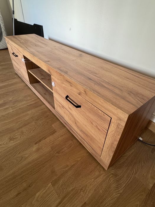 Móvel TV LINTRUP 2 portas cor carvalho selvagem natural