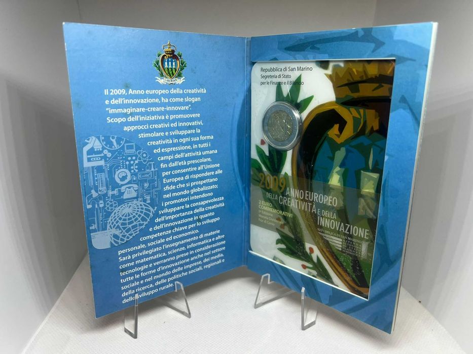 San Marino 2009 - Coin Card 2€ Ano Europeu da Criatividade e imaginação