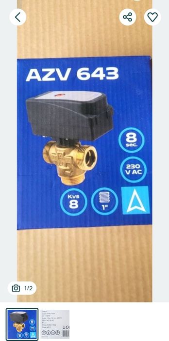 2x Zawór przełączeniowy strefowy 3-drogowy AFRISO AZV 643 G1" GZ KVS 8m3/h