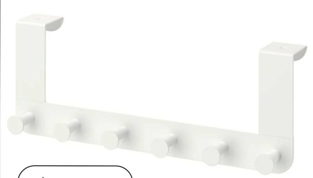 Cabides/Suportes de pendurar na porta 1 inox 1 metal(branco)