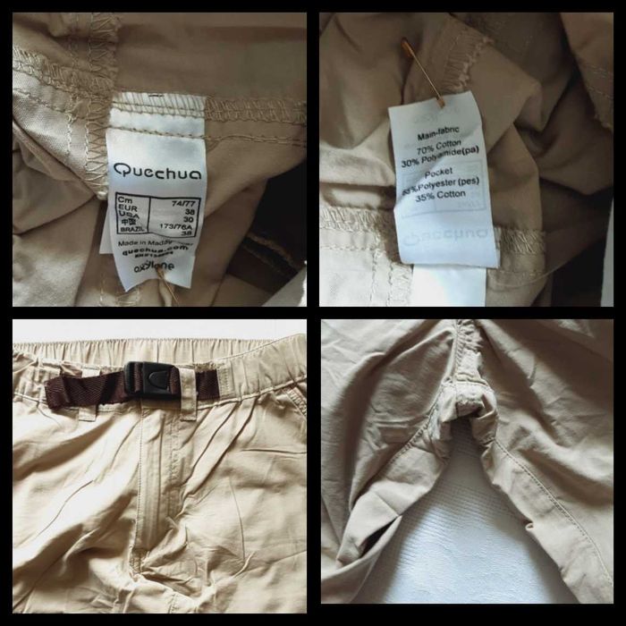 S Quechua Decathlon spodnie beżowe safari