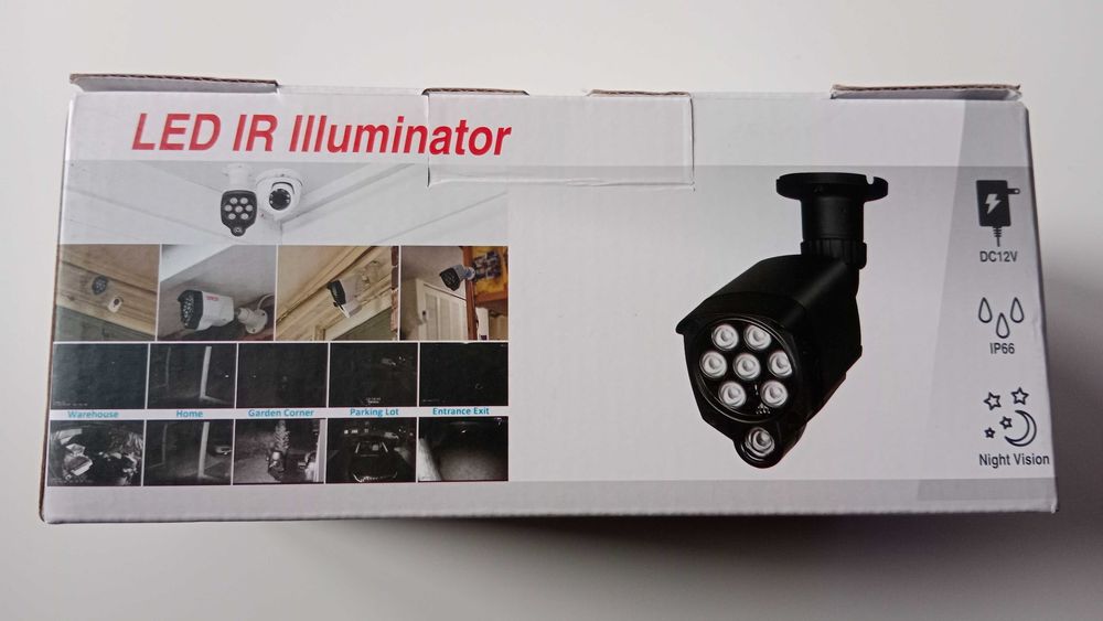 Lonnky 8-LED Oświetlacz Podczerwieni do Kamer IP, CCTV i VR
