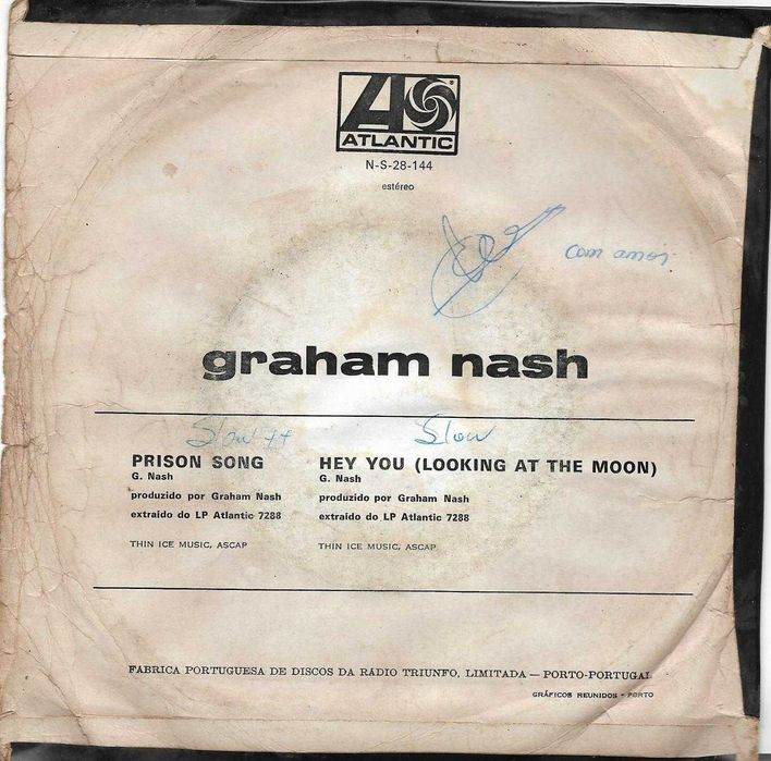 Graham Nash - - - - - Prison Song - - - - - Single