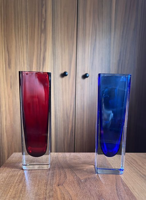 Wazon w stylu Murano Sommerso vintage prl