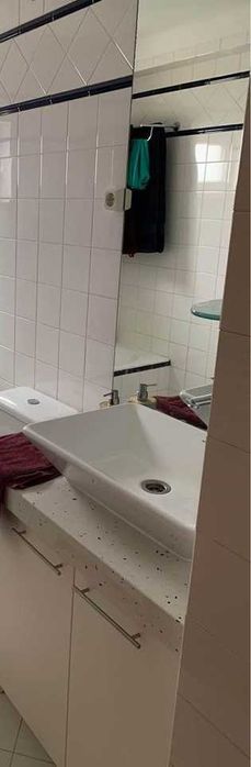 Casa de banho completa, movel de lavatorio, pedra, loica, espelho...