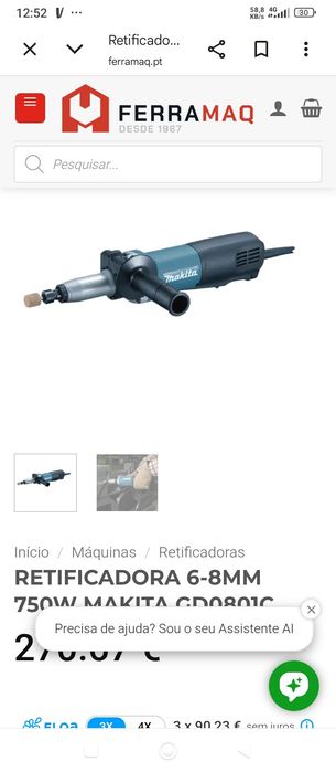 Rectificadora recta MAKITA gd0801c