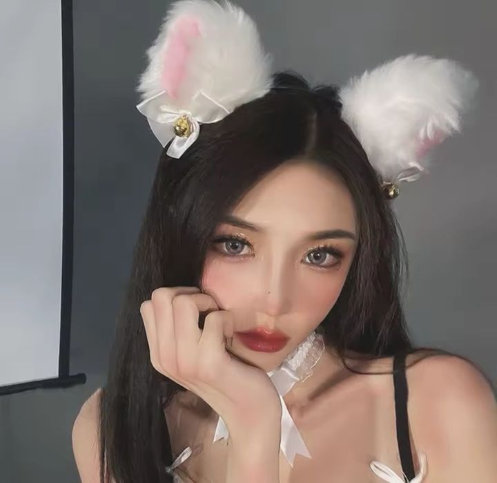 Zestaw opaska z uszami kota choker