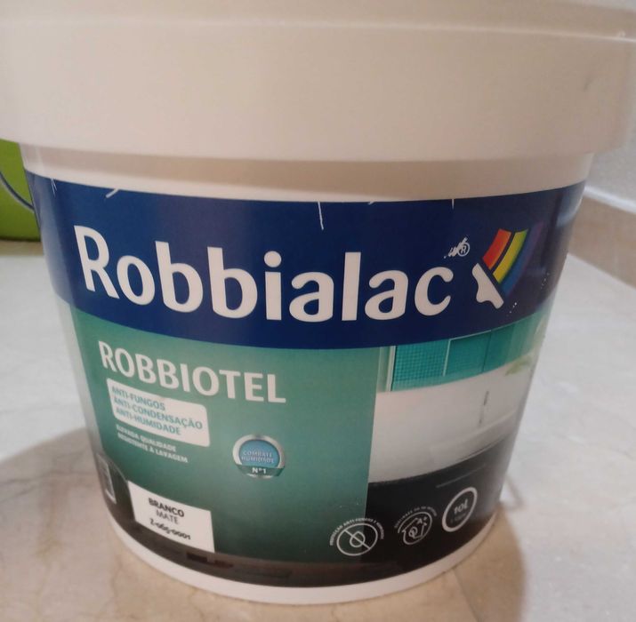 Lata tinta branca 10L Robbiotel da Robbialac