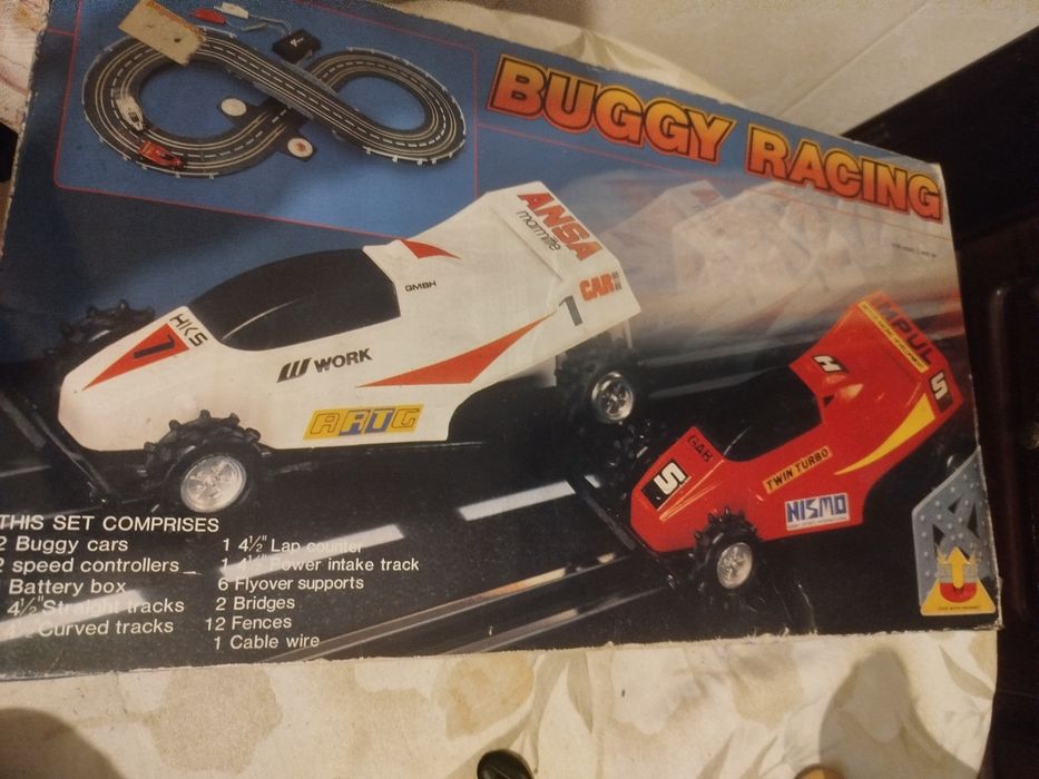 Pista de Carros Vintage "Buggy Racing" (Childford) - Nova, Nunca Usada