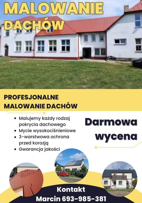 Malowanie dachów/Elewacji