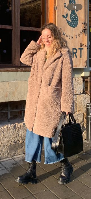 Тедді шуба екохутро Ximo оверсайз