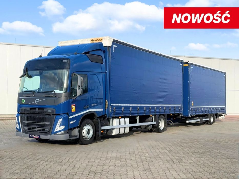 Volvo FM 380 / PRZEJAZDOWY / ZESTAW TANDEM 120 M3 / 7,75 M + 7,75 M / SALON PL  jumbo 38 palet