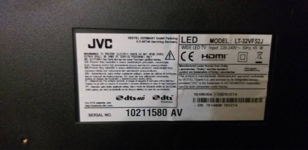 Телевізор JVC 32 led з інтернетом і T2 тюнером