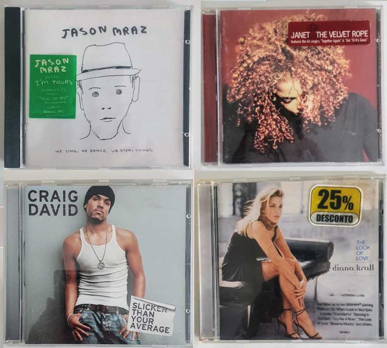 cds musica jason Mraz Janet Craig David Dianna Kraal