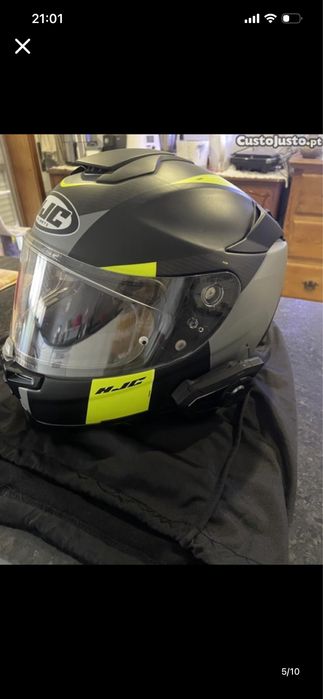 Capacete HJC com auricular