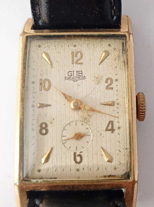 Zabytkowy zegarek naręczny- Gub Glashutte
