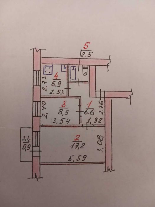 2 к.к 45 кв.разделка балкон 1/3 Строителей-Херсонское шоссе меб и техн