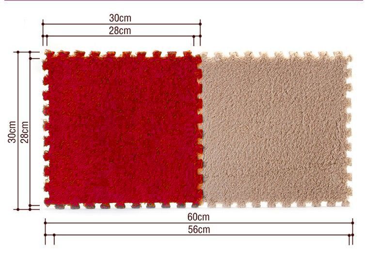 puzzle dywanowe BASIC czerwony